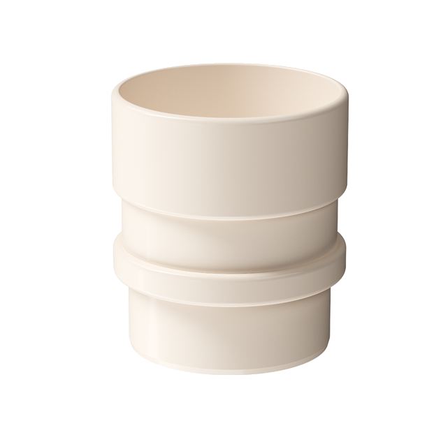 Муфта соединительная для водостока Lux, латте - 1